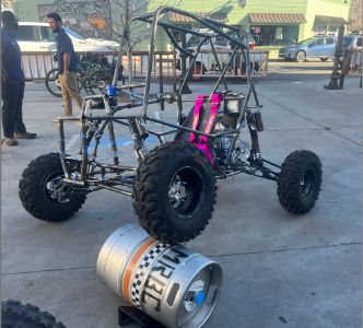 Photo of the previous year's NAU Baja vehicle