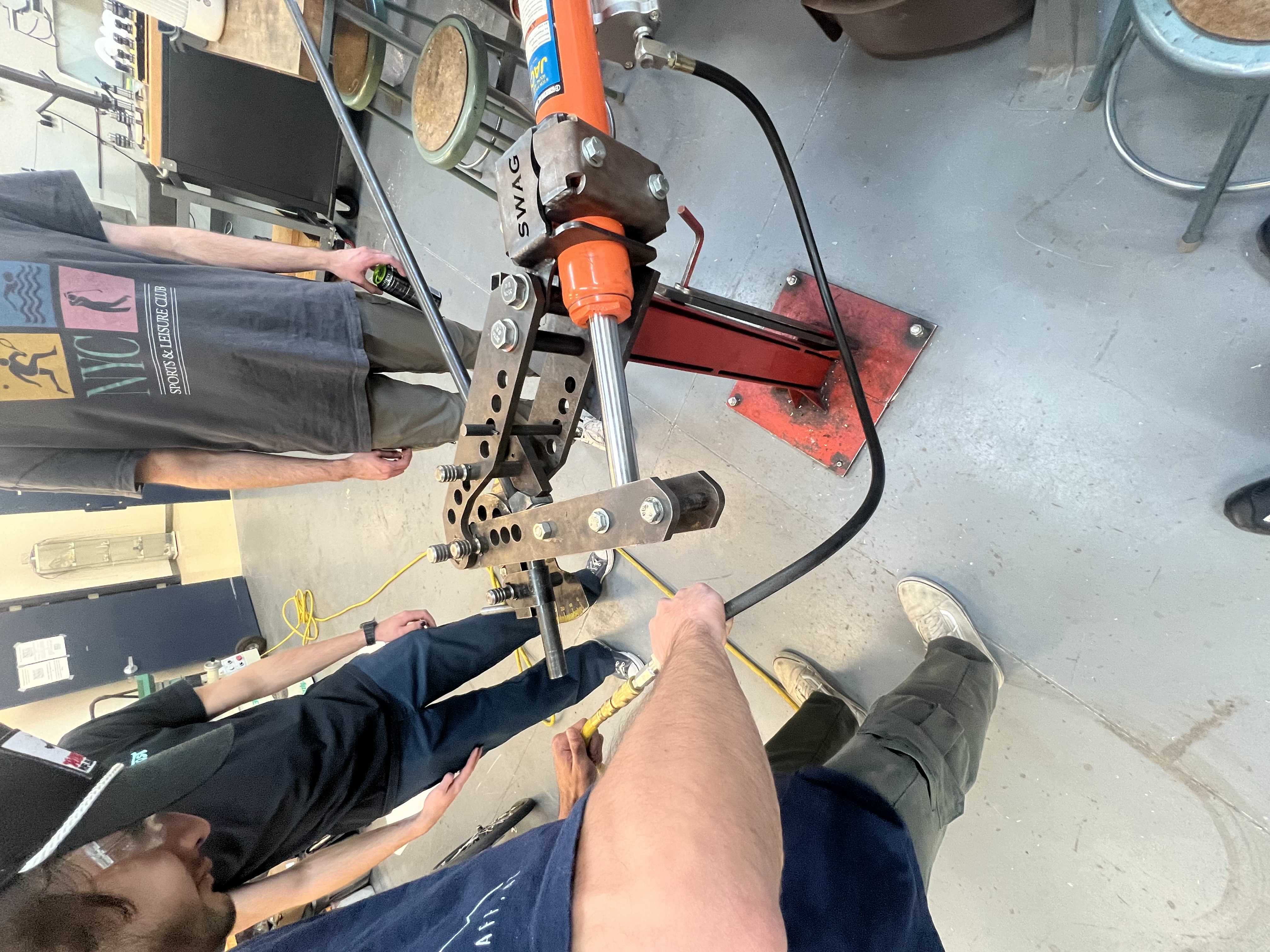 Making Front Hoop in the Machine Shop!