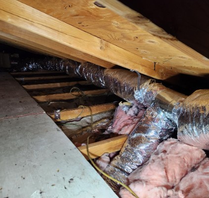 Attic duct work photo 1